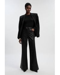 Karen Millen - Faux Leather Tailored Kickflare Trouser - Lyst