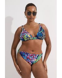 Karen Millen - Plus Size Tropical Floral Bikini Bottoms - Lyst