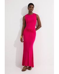 Karen Millen - Premium Stretch Crepe Jersey Maxi Dress - Lyst
