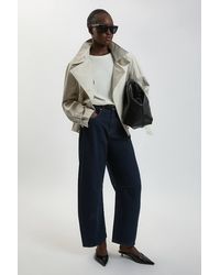 Karen Millen - Funnel Neck Short Trench Coat - Lyst