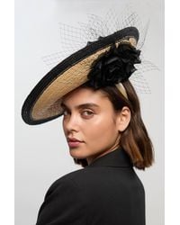 Karen Millen - Asymmetric Flower Detail Fascinator - Lyst