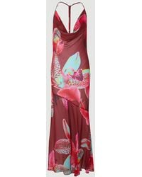Karen Millen - Petite Beach Viscose Georgette Photographic Floral Beach Slip Dress - Lyst