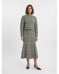 Karen Millen - Tailored Check High Neck Jacket - Lyst