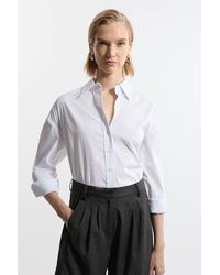 Karen Millen - Tailored Cotton Button Through Shirt - Lyst