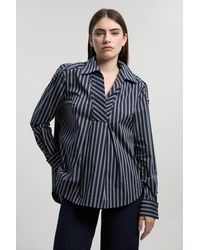 Karen Millen - Forever Boxy Cotton Placket Detail Woven Shirt - Lyst
