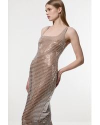 Karen Millen - Premium Crystal Embellished Midi Dress - Lyst