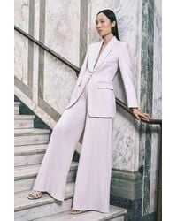 Karen Millen - Compact Stretch Tailored Trouser - Lyst