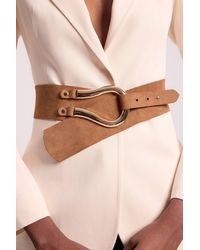 Karen Millen - Suede Hardware Detail Waist Belt - Lyst