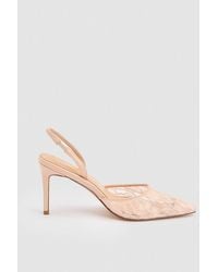 Karen Millen - Lace Court Heeled Shoe - Lyst