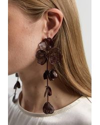 Karen Millen - Cluster Flower Drop Earrings - Lyst
