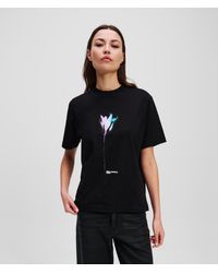 Karl Lagerfeld - Floral-print T-shirt - Lyst