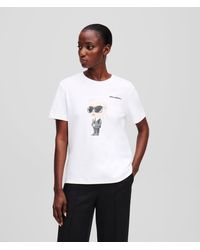 KARL LAGERFELD - Ikon Aquarelle T-Shirt - Lyst