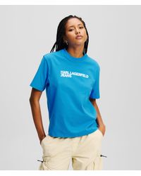 Karl Lagerfeld - T-Shirt Mit Logo, Frau, Größe: Xl - Lyst