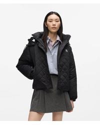 KARL LAGERFELD - Ikon Quilted Puffer Jacket - Lyst