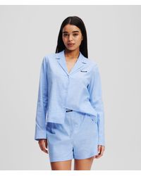 Karl Lagerfeld - Pyjama-Set Mit Shorts Mit Logo, Damen, Größe - Lyst