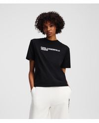 Karl Lagerfeld - T-Shirt Mit Logo, Frau, Größe: Xl - Lyst