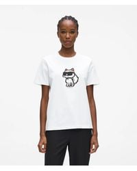 KARL LAGERFELD - Ikon Choupette T-Shirt - Lyst