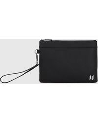 KARL LAGERFELD - K/Monogram Leather Pouch - Lyst