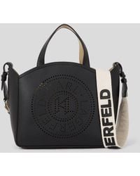 Karl Lagerfeld - K/circle Embossed Logo Small Tote Bag - Lyst