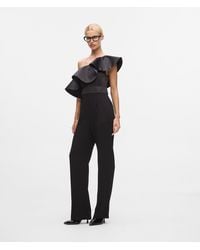 KARL LAGERFELD - One-Shoulder Jumpsuit - Lyst