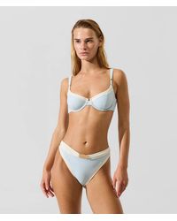 KARL LAGERFELD - Contrast Trim Bikini Bottoms - Lyst