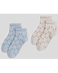 KARL LAGERFELD - K/Monogram Short Socks – 2-Pack - Lyst