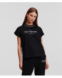 Karl Lagerfeld - T-shirt Loungewear À Mancherons Hotel Karl - Lyst