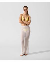 KARL LAGERFELD - Signature Crochet Beach Skirt - Lyst