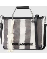 KARL LAGERFELD - Ikon Mesh Small Tote Bag, Multicoloured - Lyst