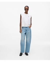 KARL LAGERFELD - Mid-Rise Barrel-Leg Jeans - Lyst