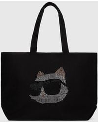 KARL LAGERFELD - Ikon Choupette Rhinestone Shopper - Lyst