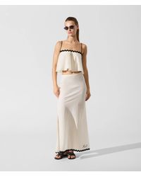 KARL LAGERFELD - Signature Scallop Beach Skirt - Lyst