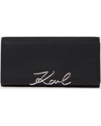 KARL LAGERFELD - K/Signature Continental Flap Wallet - Lyst