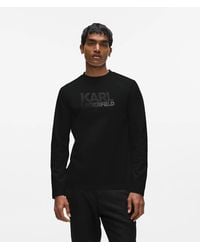 KARL LAGERFELD - Gradient Logo Long-Sleeved T-Shirt - Lyst