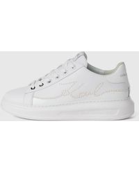 KARL LAGERFELD - Kapri Faux-Pearl Signature Sneakers - Lyst