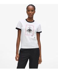 KARL LAGERFELD - Le Ballet Slim-Fit-T-Shirt, Damen, Größe - Lyst