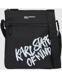 KL Jeans - Coated Karl Quote Flat Crossbody Bag - Lyst