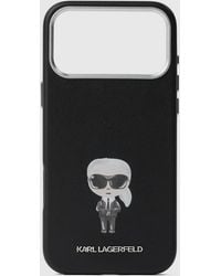 KARL LAGERFELD - Ikon Pu Leather Iphone 17 Pro Max Case - Lyst