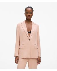 KARL LAGERFELD - Satin-Blend Blazer - Lyst