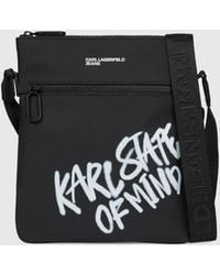 KL Jeans - Coated Karl Quote Flat Crossbody Bag - Lyst