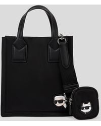 Karl Lagerfeld - Ikon Nylon Small Square Tote Bag - Lyst