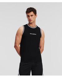 Karl Lagerfeld - Sleeveless Crew Neck T-shirt - Lyst