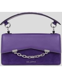 Karl Lagerfeld - K/seven Grainy Suede Crossbody Bag - Lyst