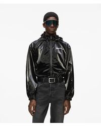 KL Jeans - Shiny Hooded Bomber Jacket - Lyst