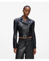 KARL LAGERFELD - Faux-Leather Biker Jacket - Lyst