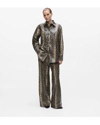 KARL LAGERFELD - Faux-Python Flared Pants - Lyst