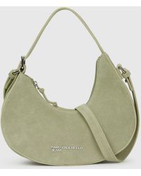 KL Jeans - Rounded Suede Top Handle Bag - Lyst