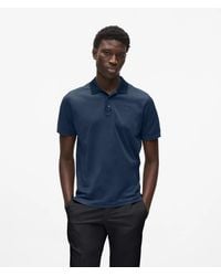 KARL LAGERFELD - Snap-Button Polo Shirt - Lyst