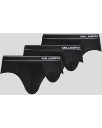 KARL LAGERFELD - Logo Lightweight Briefs – 3-Pack - Lyst