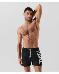 KARL LAGERFELD - Logo Short Boardshorts - Lyst